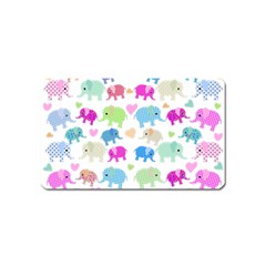 Cute Elephants  Magnet (name Card) by Valentinaart