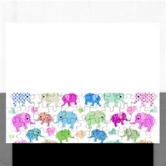 Cute Elephants  Rectangular Jigsaw Puzzl by Valentinaart