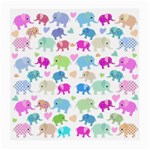 Cute elephants  Medium Glasses Cloth (2-Side) Front