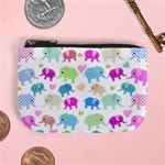 Cute elephants  Mini Coin Purses Front