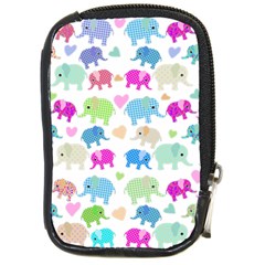 Cute Elephants  Compact Camera Cases by Valentinaart