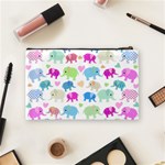 Cute elephants  Cosmetic Bag (Medium)  Back