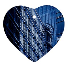 Building Architectural Background Heart Ornament (two Sides)