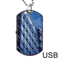 Building Architectural Background Dog Tag Usb Flash (one Side) by Simbadda