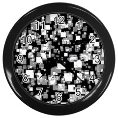 Pattern Wall Clocks (black) by Valentinaart