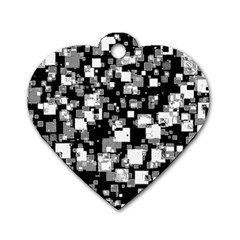 Pattern Dog Tag Heart (One Side)