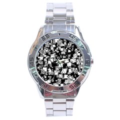 Pattern Stainless Steel Analogue Watch