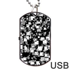 Pattern Dog Tag Usb Flash (one Side) by Valentinaart