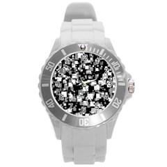 Pattern Round Plastic Sport Watch (L)