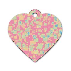 Pattern Dog Tag Heart (one Side) by Valentinaart