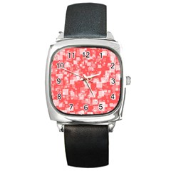 Pattern Square Metal Watch