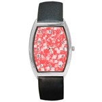 Pattern Barrel Style Metal Watch Front