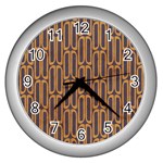 Chains Abstract Seamless Wall Clocks (Silver)  Front