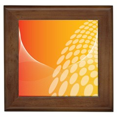 Abstract Orange Background Framed Tiles by Simbadda