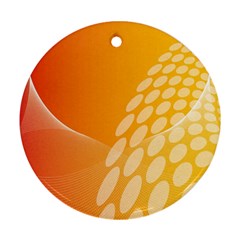 Abstract Orange Background Ornament (round) by Simbadda