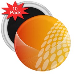 Abstract Orange Background 3  Magnets (10 Pack)  by Simbadda