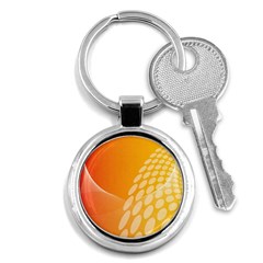 Abstract Orange Background Key Chains (round)  by Simbadda