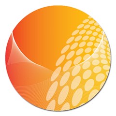 Abstract Orange Background Magnet 5  (round) by Simbadda