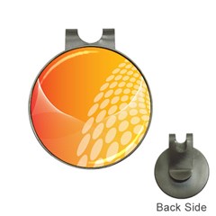 Abstract Orange Background Hat Clips With Golf Markers by Simbadda