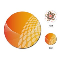 Abstract Orange Background Playing Cards (round)  by Simbadda