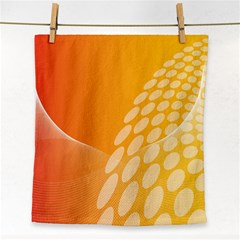 Abstract Orange Background Face Towel by Simbadda