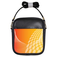 Abstract Orange Background Girls Sling Bags by Simbadda