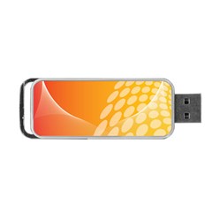 Abstract Orange Background Portable Usb Flash (two Sides) by Simbadda