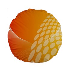 Abstract Orange Background Standard 15  Premium Round Cushions by Simbadda