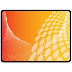 Abstract Orange Background Double Sided Fleece Blanket (large)  by Simbadda