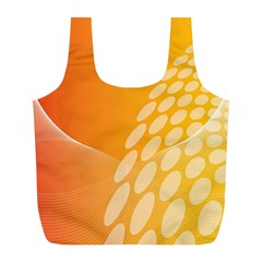 Abstract Orange Background Full Print Recycle Bags (l)  by Simbadda