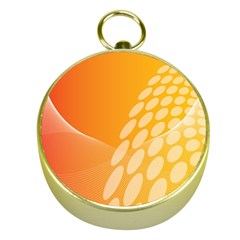 Abstract Orange Background Gold Compasses by Simbadda