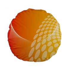 Abstract Orange Background Standard 15  Premium Flano Round Cushions by Simbadda