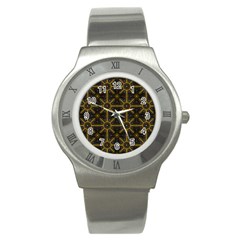 Digitally Created Seamless Pattern Tile Stainless Steel Watch by Simbadda