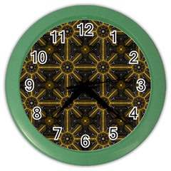 Digitally Created Seamless Pattern Tile Color Wall Clocks by Simbadda