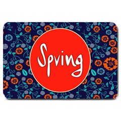 Floral Texture Pattern Card Floral Seamless Vector Large Doormat  by Simbadda