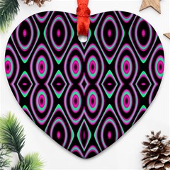 Colorful Seamless Pattern Vibrant Pattern Ornament (heart) by Simbadda