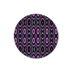 Colorful Seamless Pattern Vibrant Pattern Rubber Round Coaster (4 Pack)  by Simbadda