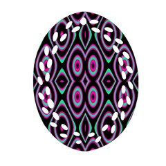 Colorful Seamless Pattern Vibrant Pattern Oval Filigree Ornament (two Sides) by Simbadda