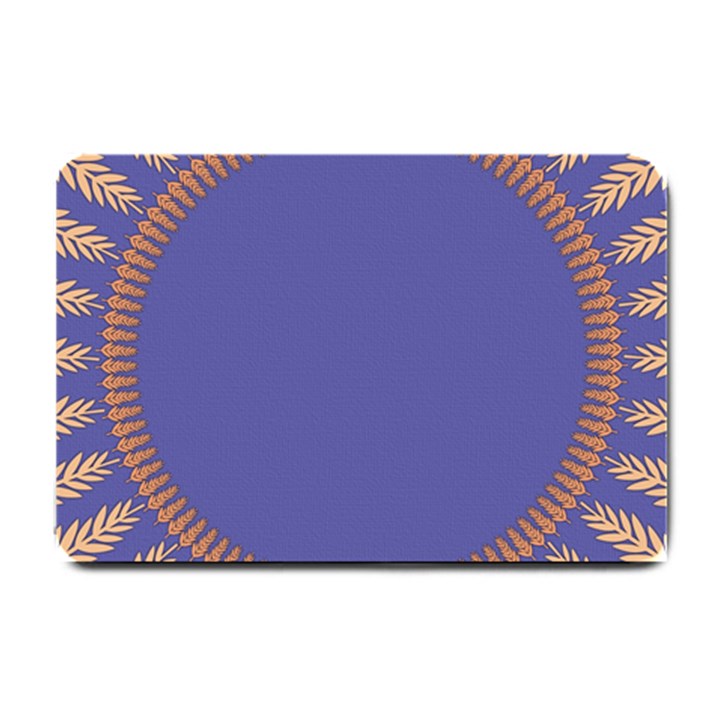 Frame Of Leafs Pattern Background Small Doormat 