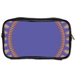 Frame Of Leafs Pattern Background Toiletries Bags by Simbadda