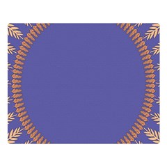 Frame Of Leafs Pattern Background Double Sided Flano Blanket (large)  by Simbadda