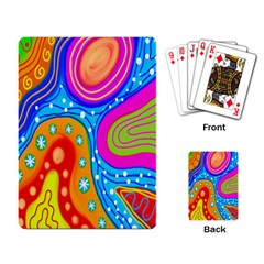 Hand Painted Digital Doodle Abstract Pattern Playing Card by Simbadda