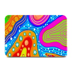 Hand Painted Digital Doodle Abstract Pattern Plate Mats by Simbadda