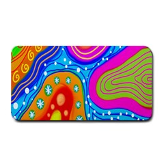 Hand Painted Digital Doodle Abstract Pattern Medium Bar Mats by Simbadda