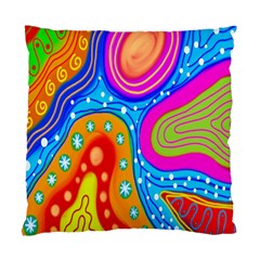 Hand Painted Digital Doodle Abstract Pattern Standard Cushion Case (one Side) by Simbadda