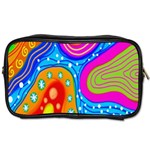 Hand Painted Digital Doodle Abstract Pattern Toiletries Bags 2-Side Front