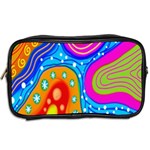 Hand Painted Digital Doodle Abstract Pattern Toiletries Bags 2-Side Back