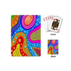 Hand Painted Digital Doodle Abstract Pattern Playing Cards (mini)  by Simbadda