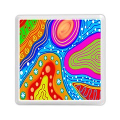 Hand Painted Digital Doodle Abstract Pattern Memory Card Reader (square)  by Simbadda