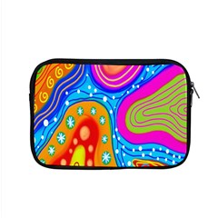 Hand Painted Digital Doodle Abstract Pattern Apple Macbook Pro 15  Zipper Case by Simbadda